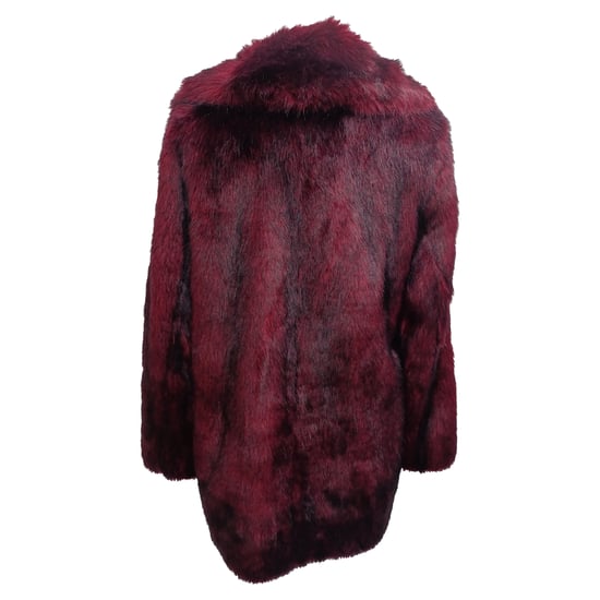 Michael Michael Kors fuskpälskappa i vinröd akryl - Image 2