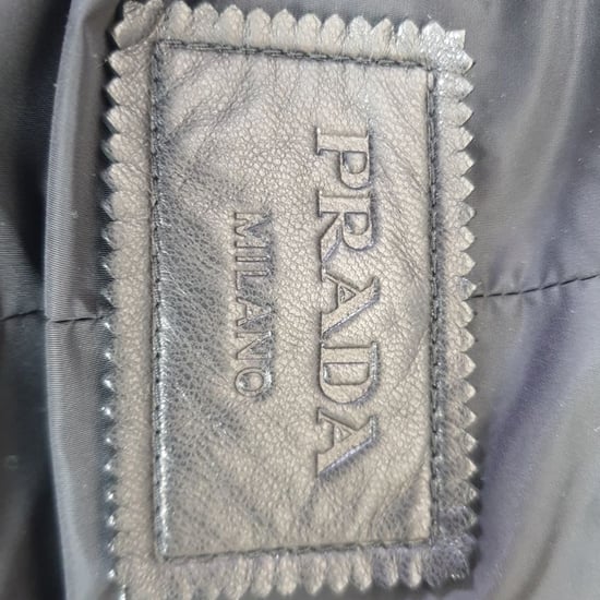 Prada Hidden Closure Trench Coat in Black Lamb Leather - Image 4