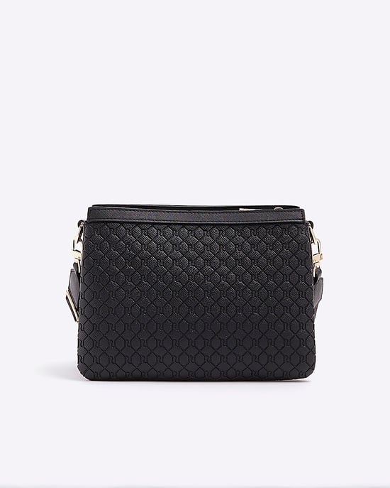 River Island Womens Crossbody Bag Black Monogram - Image 2