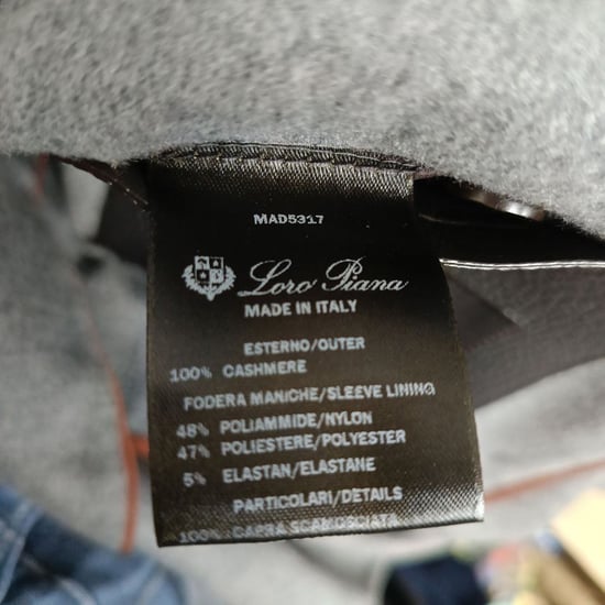 Loro Piana lång kappa i grå kashmir - Image 5