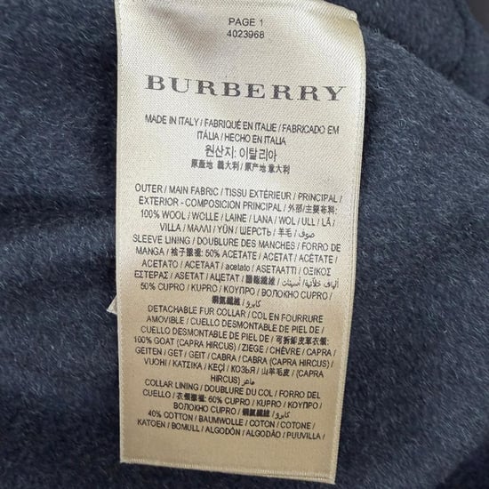 Burberry Fur Collar Coat in Grey Wool - Image 5