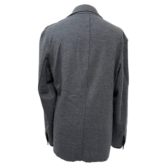 Lanvin Enkelknäppt Kavaj med Notchkrage i Grå Ull - Image 3
