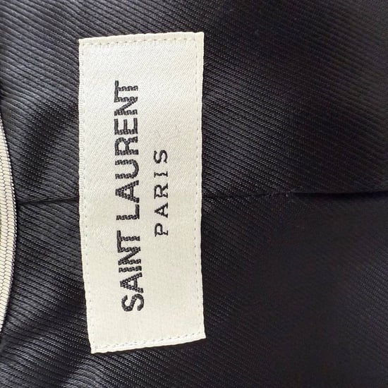 Saint Laurent Embroidered Fringed Hoodie in Black Alpaca - Image 4