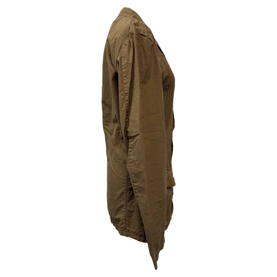Bottega Veneta Single-Breasted Detailed Stitch Blazer in Brown Cotton - Image 2