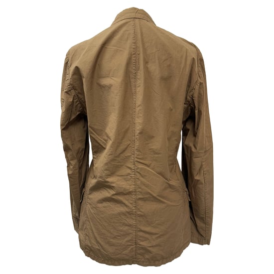Bottega Veneta Single-Breasted Detailed Stitch Blazer in Brown Cotton - Image 3