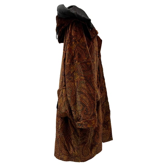 Etro paisley Printed Hooded Coat in Multicolor Velvet - Image 3
