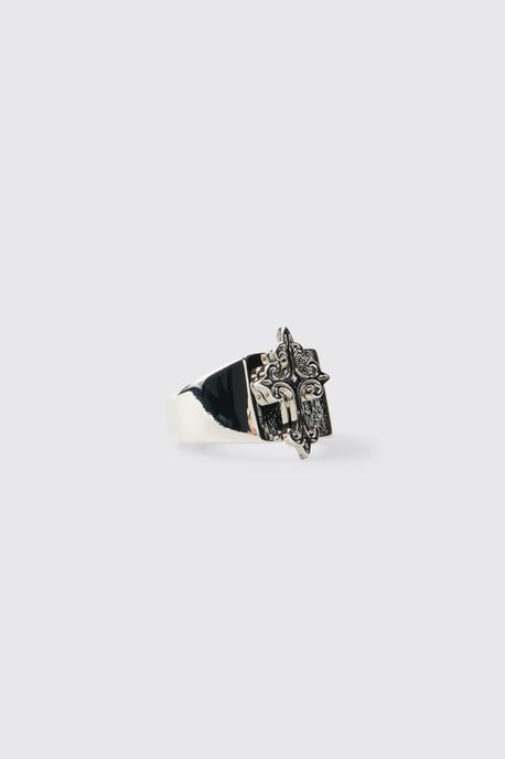 Silver Cross Ring - Image 1