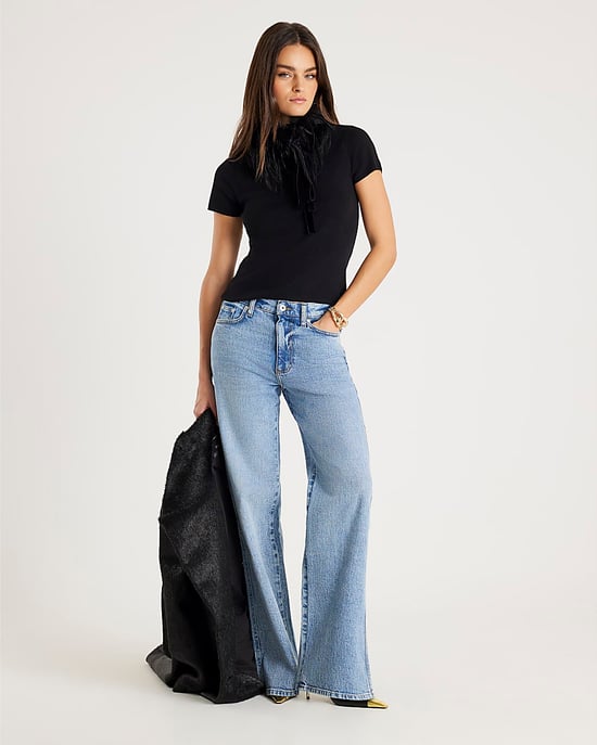 River Island Womens Top Black Faux Fur Collar - Image 4