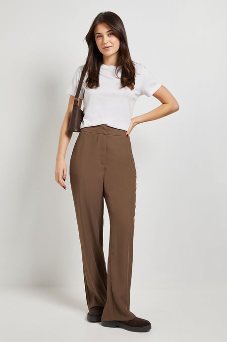 Stitch Waistband Straight Leg Trouser - Image 2