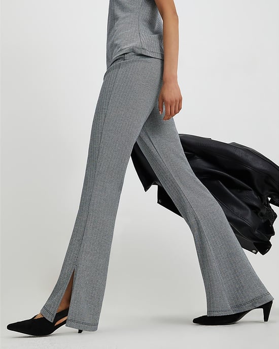 River Island Womens Flared Trousers Grey Herringbone - Image 4