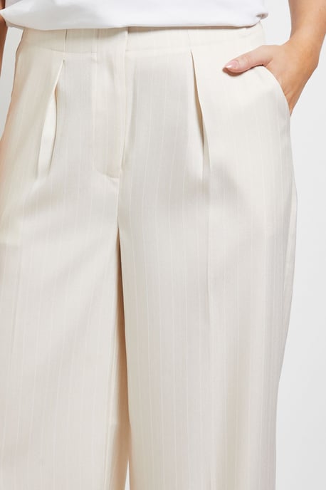 Wide Leg Full Length Pinstripe Trouser - Image 4