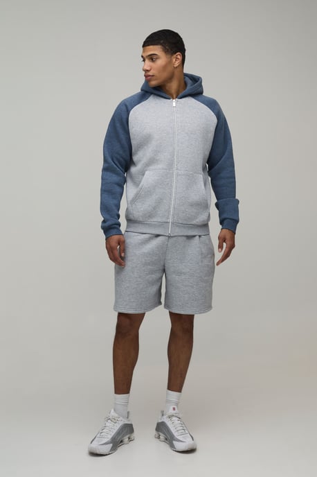 Regular Fit Raglan Sleeve Zip Thru Hoodie - Image 4