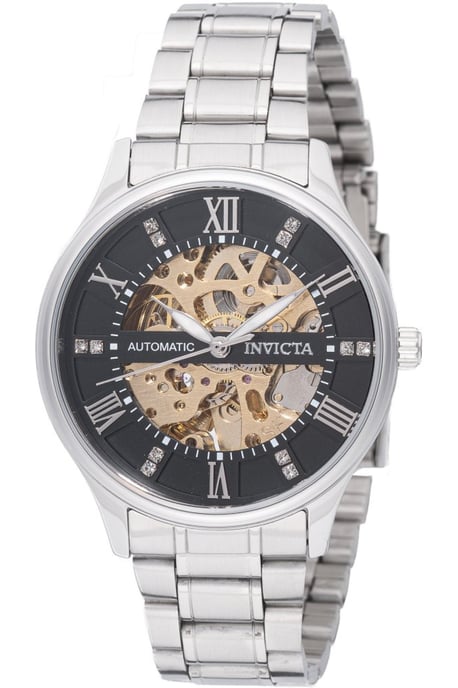 Invicta Objet D Art 69118 Heren Horloge - Automatisch Uurwerk - Roestvrij Staal met zwarte Wijzerplaat - 40mm - Image 1