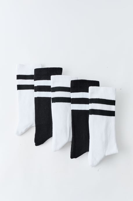 5 Pack Mix Stripe Sport Socks - Image 3