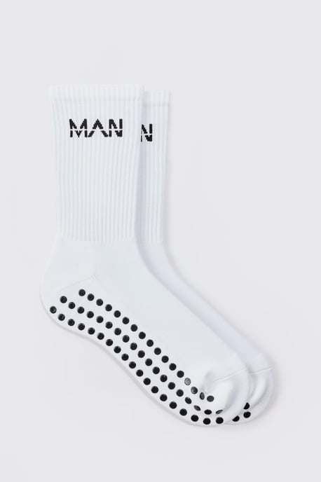 Man Active Training Grip Crew Socks - Image 1