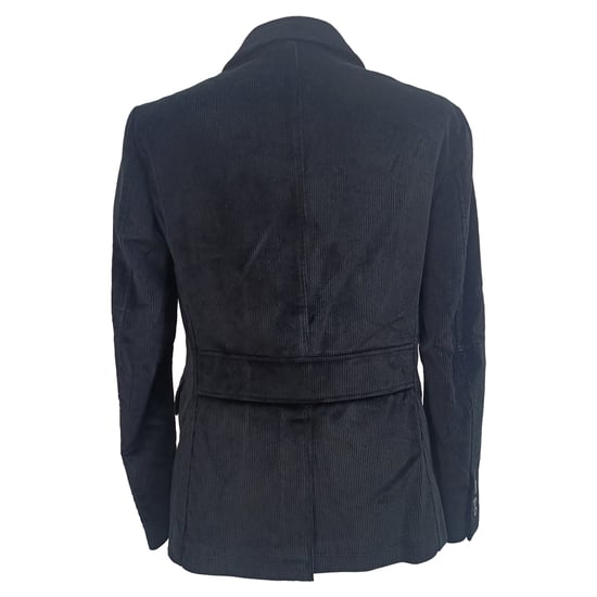 Dubbelbreasted blazer met zakken van Mr. P. in zwart corduroy. - Image 2