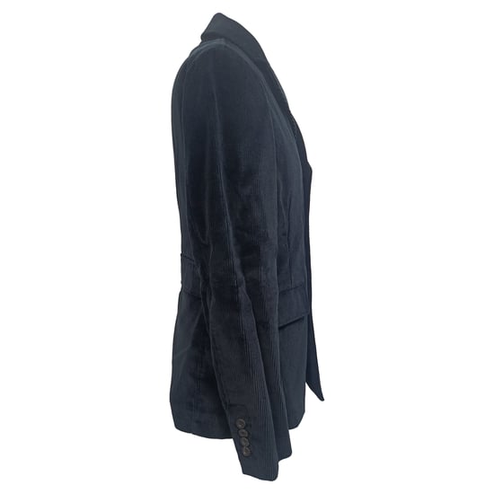 Dubbelbreasted blazer met zakken van Mr. P. in zwart corduroy. - Image 3