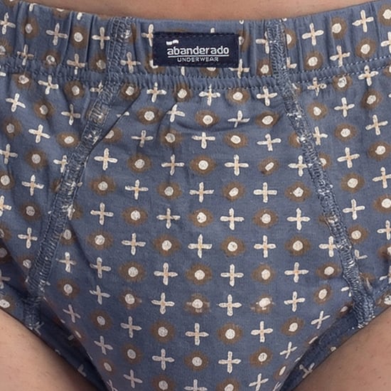 Pack of 3 Men's Essential Printed Briefs with Opening A0090 - Image 6