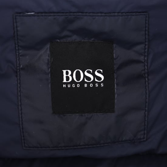 Hugo Boss gewatteerde jas in marineblauw nylon - Image 4