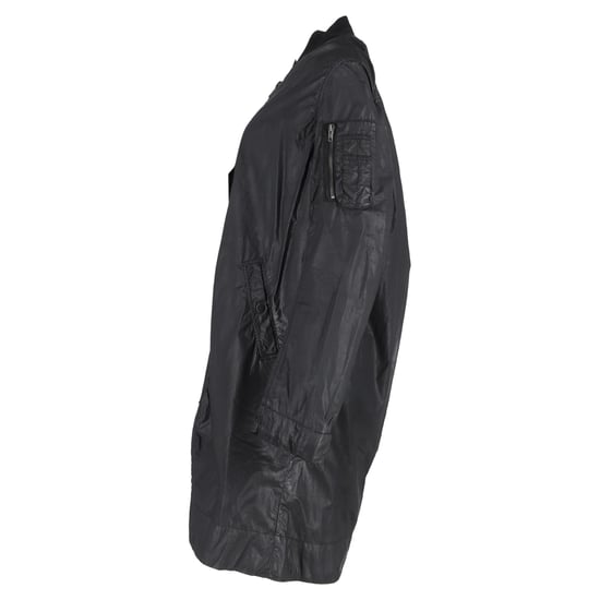Rick Owens DRKSHDW lange jas met rits in zwart polyamide - Image 2