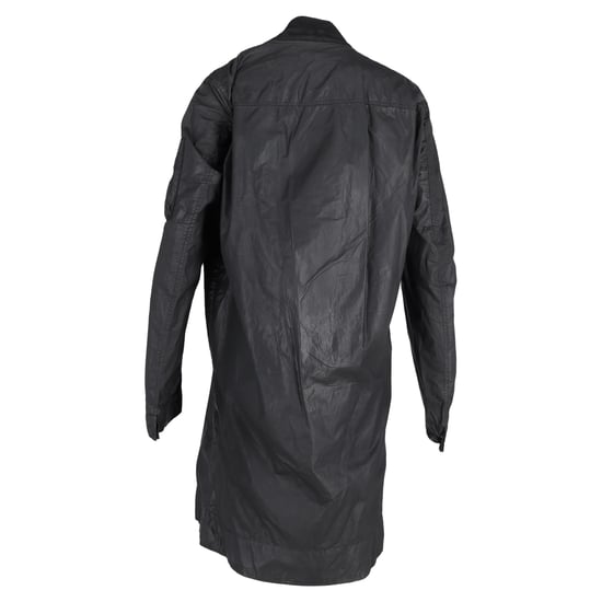 Rick Owens DRKSHDW lange jas met rits in zwart polyamide - Image 3