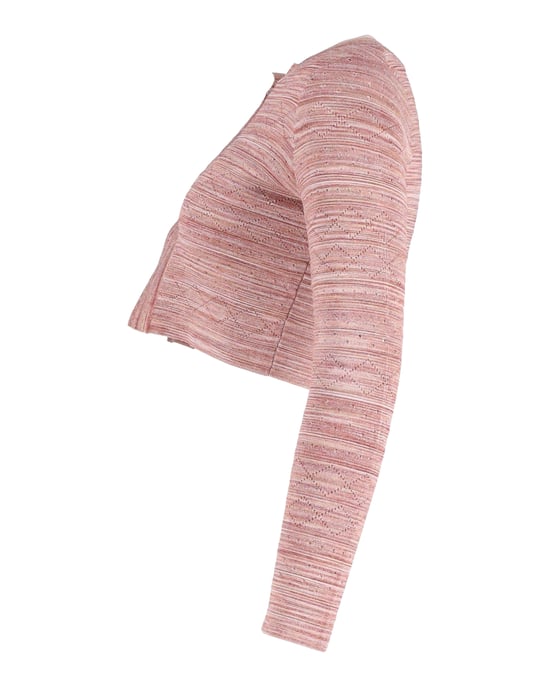 Sandro gestreept kort vestje van roze viscose - Image 2