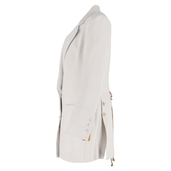 Dubbelknoopsjas van Ann Demeulemeester in wit katoen - Image 2