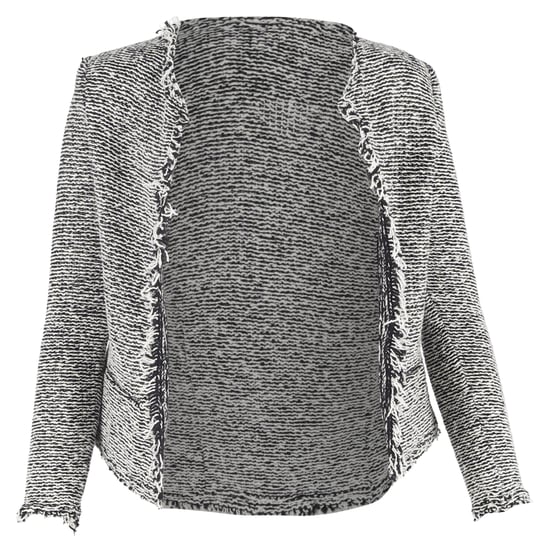 Iro Azure Tweed öppen kavaj i svart och vit bomull - Image 1