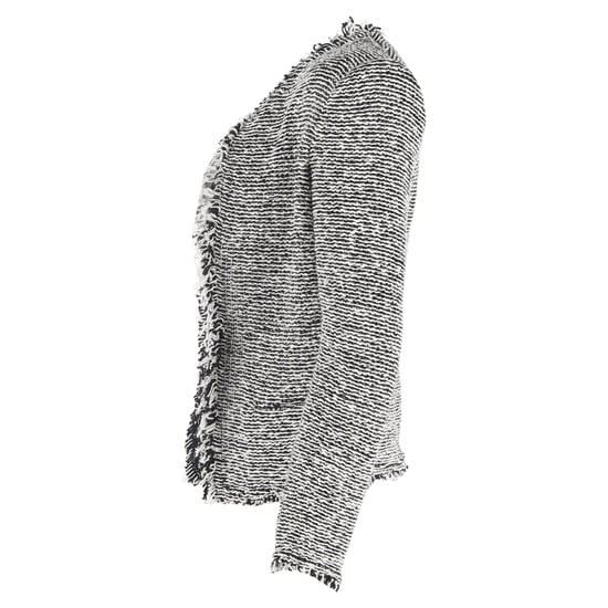 Iro Azure Tweed öppen kavaj i svart och vit bomull - Image 2