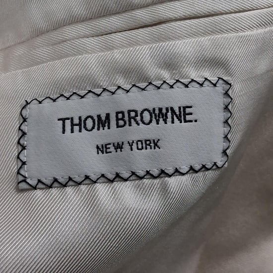 Thom Brown Mönstrad Patchwork Kavaj i Svart och Vit Ull - Image 3
