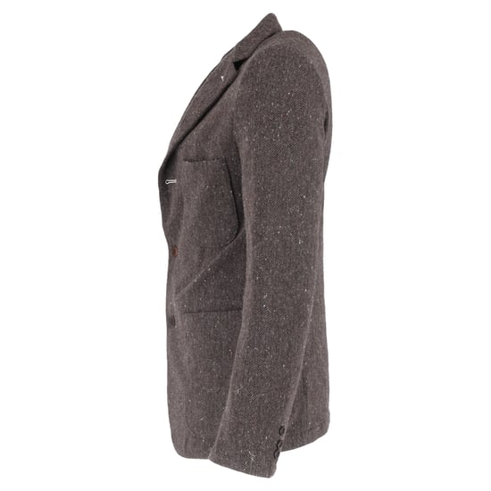 Comme Des Garcons enkelknäppt kavaj i brun ull - Image 2