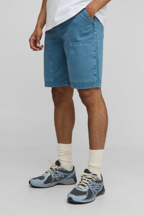 Relaxed Fit Carpenter Overdyed Belted Shorts - Image 1
