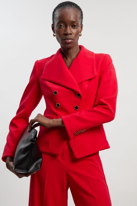 Compact Stretch Tipped Tailored Blazer - Image 1