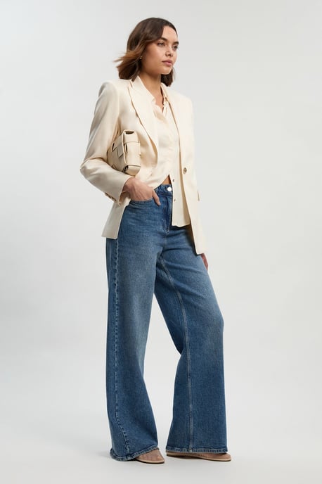 Tailored Linen Single Breasted Blazer - Image 2