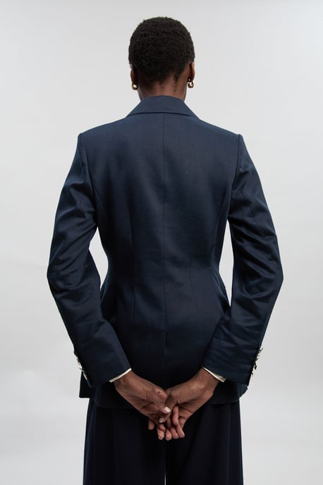 Tailored Linen Single Breasted Blazer - Image 4