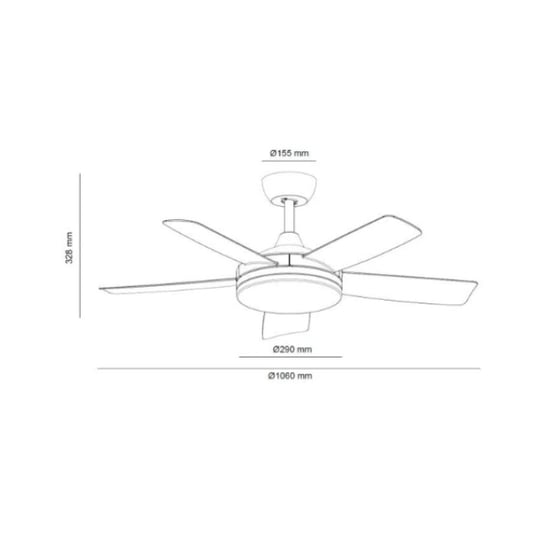 Cool Breeze Plafondventilator matilda met verlichting Ø106cm 6 snelheden afstandsbediening - - Image 4