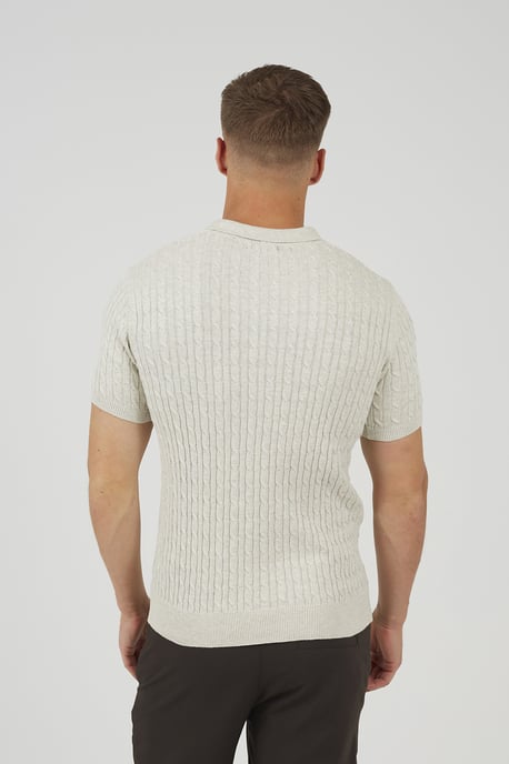 Natural Short Sleeve Polo Shirt - Image 2