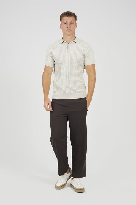 Natural Short Sleeve Polo Shirt - Image 3