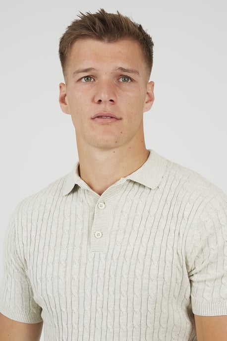 Natural Short Sleeve Polo Shirt - Image 4
