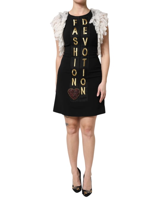 Lace Mini Dress With Embroidered Heart - Image 2