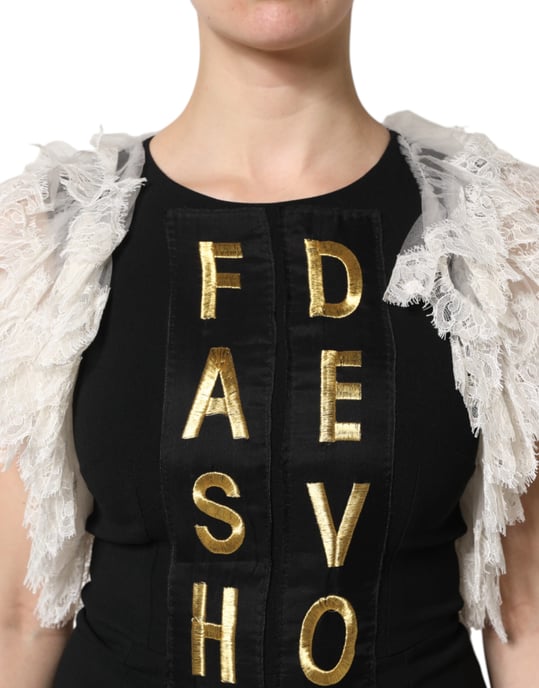 Lace Mini Dress With Embroidered Heart - Image 5