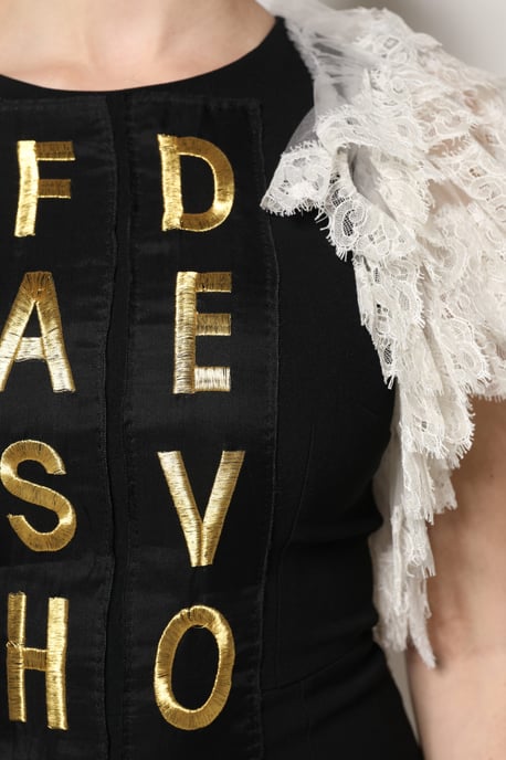 Lace Mini Dress With Embroidered Heart - Image 6