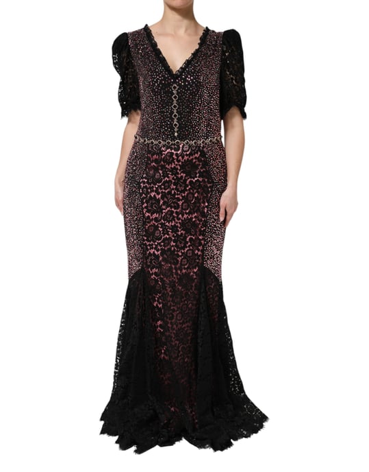 Lace Embellished Evening Dress - Image 1