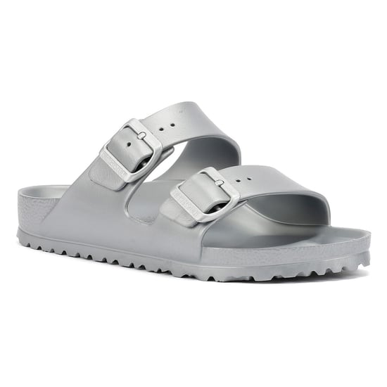 Birkenstock Arizona EVA Women's Metallic Silver Sandals - Image 2