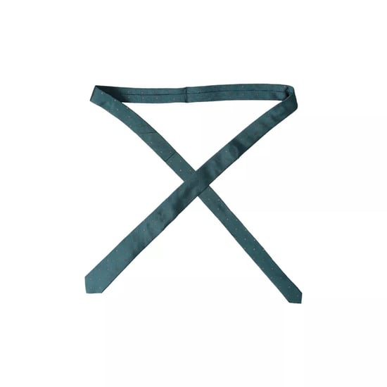 Teal Silk Tie Geometric Pattern - Image 4