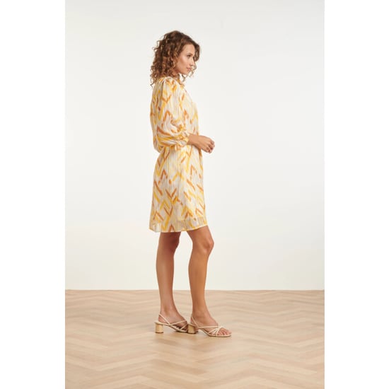 Smashed Lemon Tuniek jurk met gele zigzag aztec print en ceintuur | - Image 3