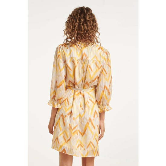 Smashed Lemon Tuniek jurk met gele zigzag aztec print en ceintuur | - Image 4