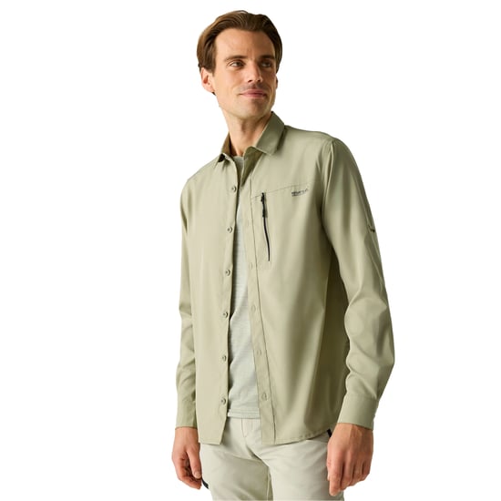 Regatta Mens Light Insect Repellent Long-Sleeved Travel Shirt (Abbeystone) - Image 4