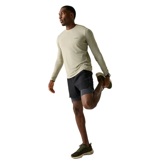 Regatta Mens Mindo Logo Long-Sleeved T-Shirt (Abbeystone) - Image 4
