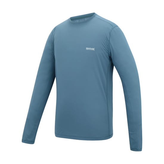 Regatta Mens Mindo Logo Long-Sleeved T-Shirt (China Blue) - Image 3